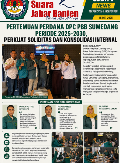Pertemuan Perdana DPC PBB Sumedang Periode 2025–2030, Perkuat Soliditas dan Konsolidasi Internal
