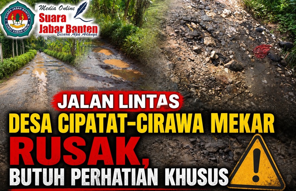 Jalan Lintas Desa Cipatat–Cirawa Mekar Rusak, Butuh Perhatian Khusus