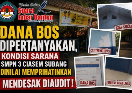 Dana BOS Dipertanyakan, Kondisi Sarana SMPN 3 Ciasem Subang