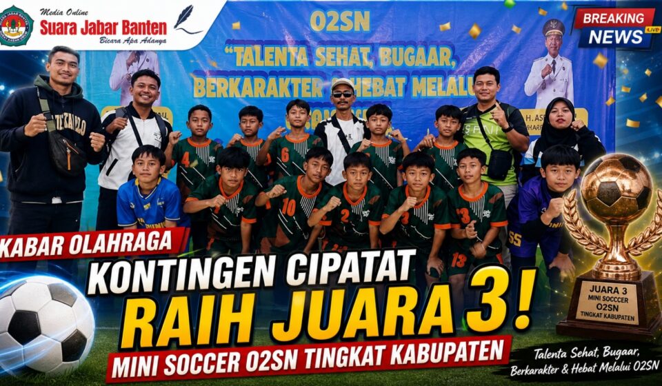 Kontingen Cipatat Raih Juara 3 Mini Soccer O2SN Tingkat Kabupaten