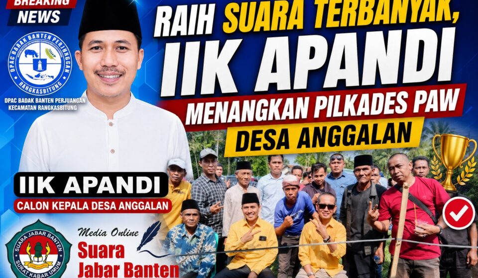 Raih Suara Terbanyak, Iik Apandi Menangkan Pilkades PAW Desa Anggalan