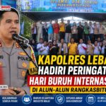 Kapolres Lebak Hadiri Peringatan Hari Buruh Internasional di Alun-alun Rangkasbitung