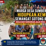 WARGA DESA SUMBERJAYA HIDUPKAN KEMBALI SEMANGAT GOTONG ROYONG, DISERTAI KHITANAN MASSAL DAN SANTUNAN SOSIAL gg