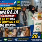Pemdes Cieunteung Darmaraja Bagikan Bantuan Beras 20 Kg dan Minyak Goreng 4 Kg Kepada Warga JJ