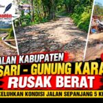 Jalan Kabupaten Sukasari–Gunung Karang Rusak Berat, Warga Keluhkan Kerusakan Sepanjang 5 Kilometer